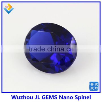 High Quality oval cut blue Sapphire 124 # Nano Spinel Gemstone