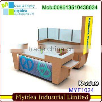 Professional customized wooden food bar counter design