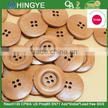 Sedex Audited Factory 2 Pillar 40L Natural Wooden 4 holes Button