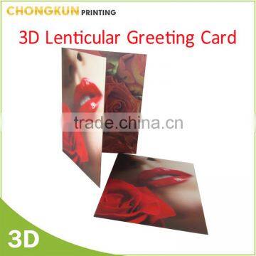 Professional Manufacturer Custom Printing 3D lenticular Greeting card 3D birthday greeting card