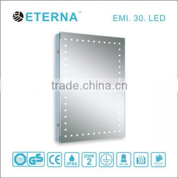 hotel fixing wall shower led illuminated mirror