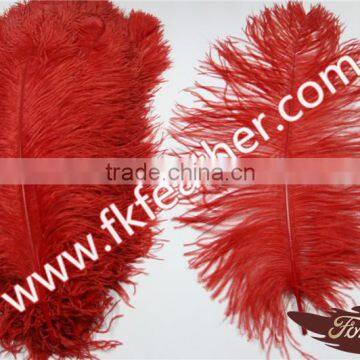 Dyed Ostrich Feather Large Red Craft Ostrich Feather Cheap Wedding Decorations
