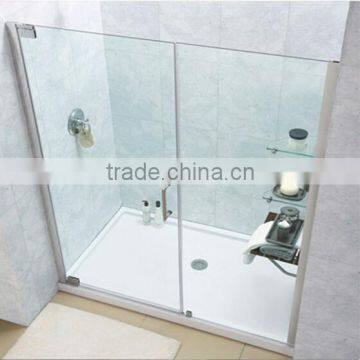 Rectangular Frameless Tempered Glass Sliding Shower Door