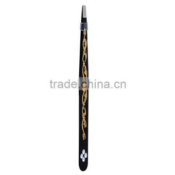 Luxury eyebrow tweezers with diamond decoration