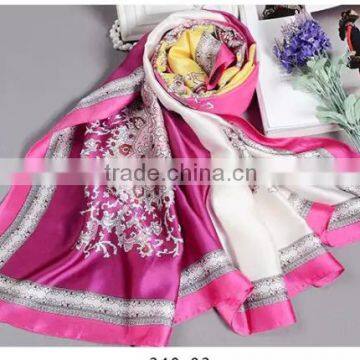 Wholesale Promotion Dubai Hijab 120*120cm Digital Print Imitated Silk Satin Square Scarf,polyester Satin Hijab Scarf Head Wear Supplier's Choice photo-2