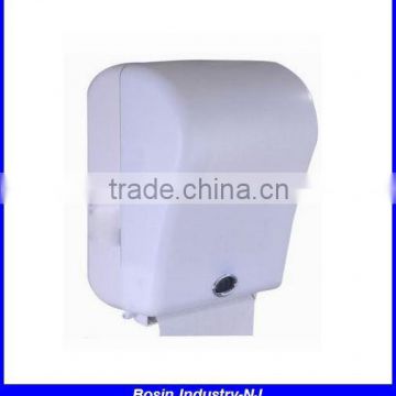 wall mounting plastic white automatic paper dispenser, electric toilet paper dispenser