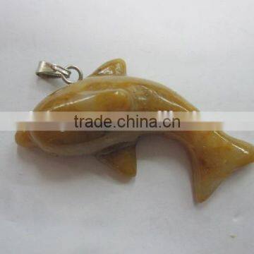 wholesale semi-precious stone animal pendant