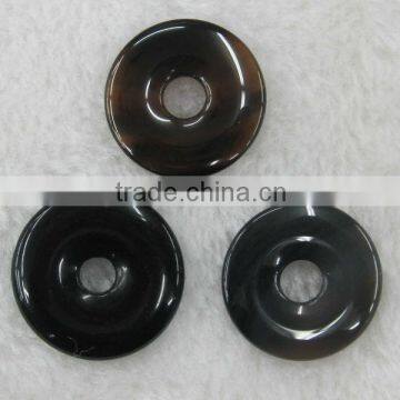 Wholesale 15-50mm Black Agate donut gemstone