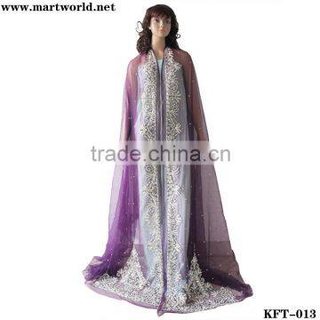 purple pearl rhinestone bead caftan 2014 (KFT-013)