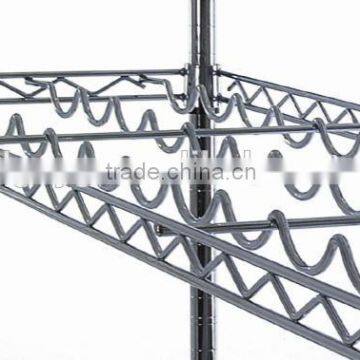 Chrome Wine Rack 8 Shelves Stores and Displays up to 72 Wine Bottles photo-4