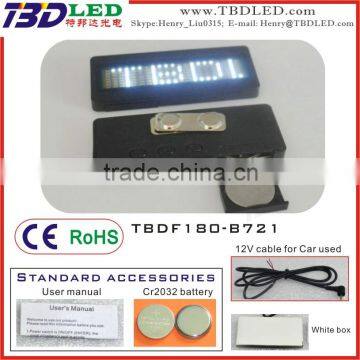 white mini led sign for car