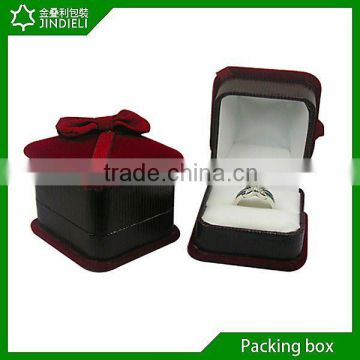 Custom ribbon jewellery box/flocking ring box in black