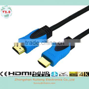 Blue high speed HDMI Cable with Ethernet and Gold connector support 3D and 4K from 0.5-100m