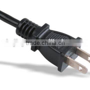 USA 2 prong power plug NEMA 1-15P with SPT-2 cable
