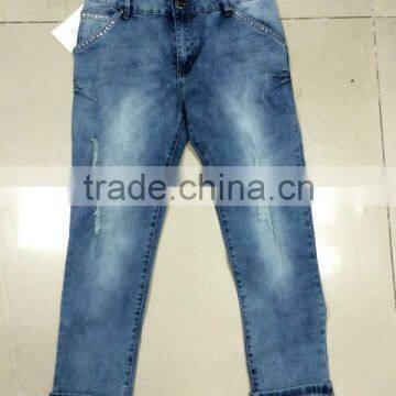 2014 new style fashion women jeans, ripped jeans wholesale china