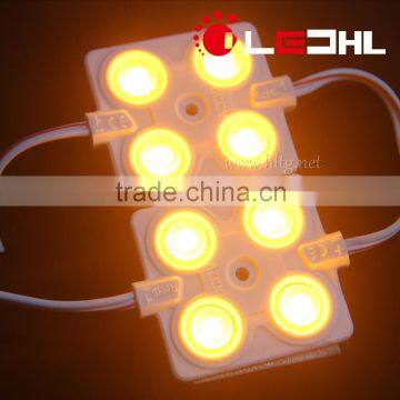 4LEDs SMD2835 injection Molding LED Module Yellow Color with 2.4W 200lm 160 degree lens 5 years warranty