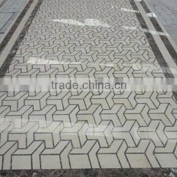 waterjet marble tiles design floor pattern