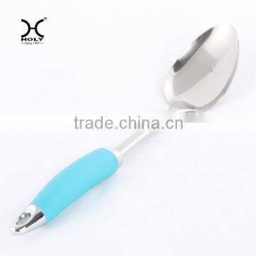 Stainless steel spoon with ABS +TPR handle