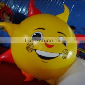 Emoji face helium balloon, Sun face shape PVC balloon, giant inflatable PVC balloon