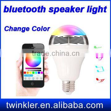 LED Light Bulb E27 Bluetooth Speaker 2 IN 1 Portable Wireless Music Smart Colorful RGB Bubble Ball Lamp 6W for iPhone Samsung