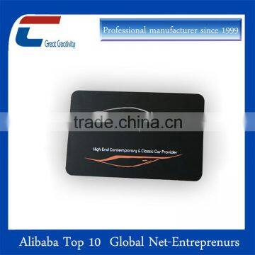 2016 alibaba hot sale luxurious matt black metal business cards