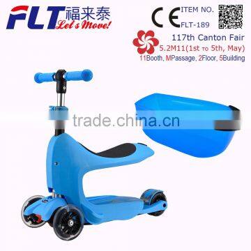 CE approved Two front wheels kick scooter 3 wheels with flashing wheels