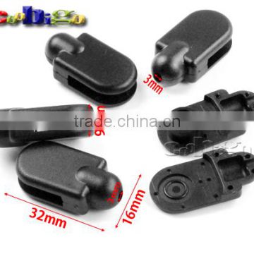 1/8"(3mm) Hole U-Shaped Open Rope Clamp Cord Lock Ends Stopper Need glue reinforcement For Garment Bag #FLS120