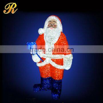 led standing metal Christmas santa