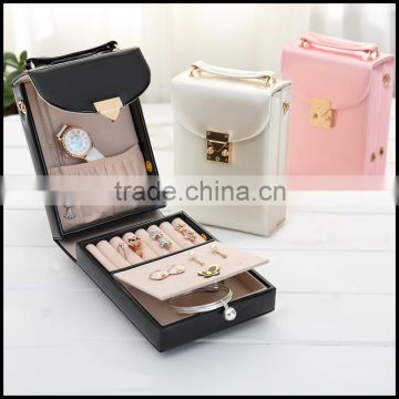 Korean mobile creative jewelry bo jewelry Crossbody Bag solid leather jewelry wholesale custom portable storage bo