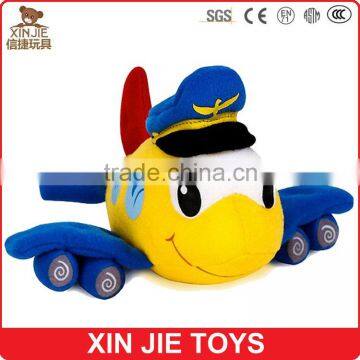 nice design plane shape plush toy good quality stuffed plane soft toy