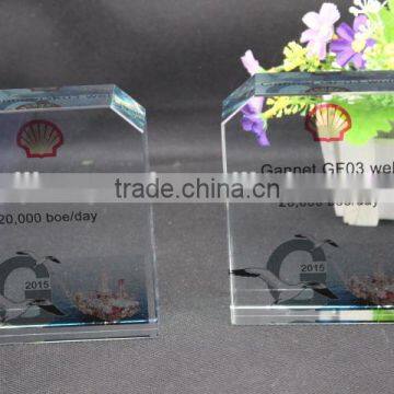 Square Shape Crystal Cube With Color Printing For Wholesale