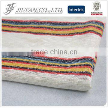 Jiufan Textile Good Quality Yarn Dyed Striped Hacci Soft Rayon Polyester Knitting Fabric photo-2