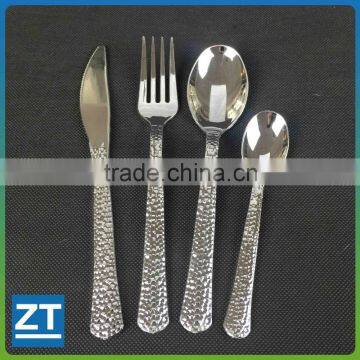 Disposable Plastic Silver Plated Flatware Set