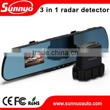 fhd 1080p rear view mirror with hidden installation radar camera