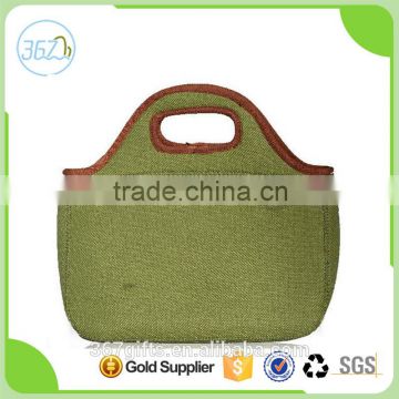 Promotional Tote Insulated Lunch Picnic Jute Cooler Bag Neoprene Bag