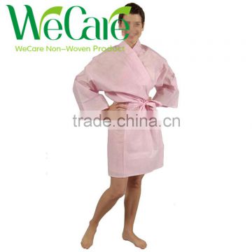 Disposable Non woven Spa Pink Kimono