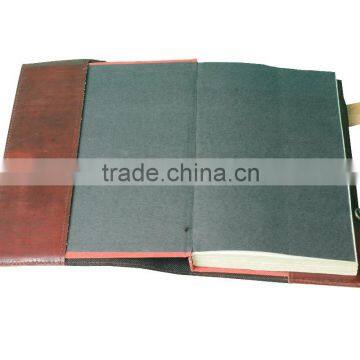 Celtic Embossed Leather Cover With Beautifully Two C Lock Chestnut Brown photo-3