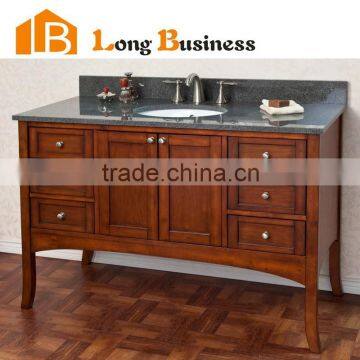 LB-LX2010 Newest mordern hot sale cheap Euro solid wood cheap bathroom vanity tops, wooden bathroom cabinets