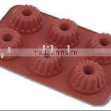 6 cavities Flower-shaped Silicone Cake Molds