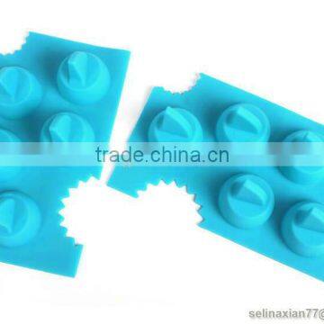5 Cavity Silicone Drink Ice Tray Cool Shark Fin Shape Ice Cube Tray Freeze Mold Ice Maker Mold photo-2