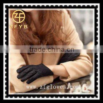 Short gloves for top goat skin lady's lace