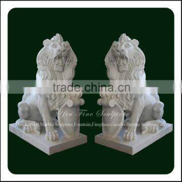 Garden Decoration Antique Marble Lion Statues For Sale