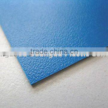 Blue embossed PVC sheets, soft and rigid