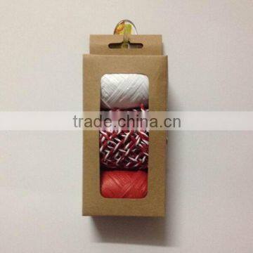 Everyday Gift Wrapping Red / White Twisted Paper Cord and Paper Rope