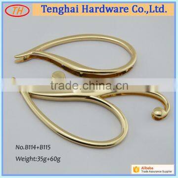 New style musical note metal big handle for lady's handbag