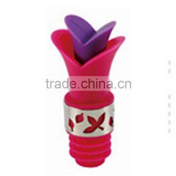 Eco-friendly Promotional Cheap Silicone Novelty Red Wine Bottle Stopper photo-3