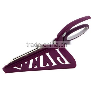 Hot sale with PP handle stainless steel kitchen pizza scissors