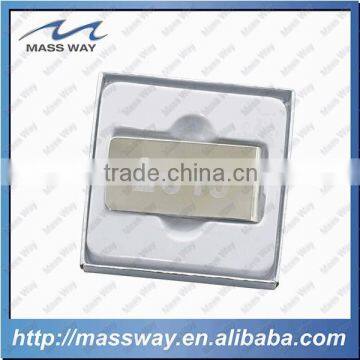 High Quality Business Gift Unique Brrass Blank Silver Money Clip photo-4