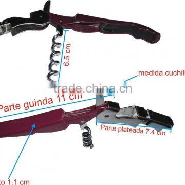 Multi-function waiters wine opener,Metal wine corkscrew with knife                        
                                                Quality Choice