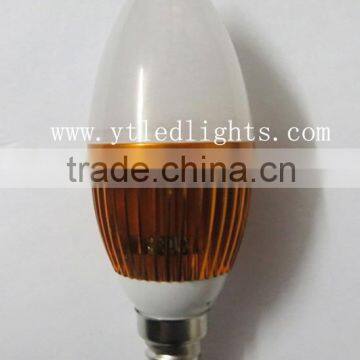 led candle light e14 3x1w candle light led 3w candle bulb led lights milky short tail candle lamp high quality 3 years warranty